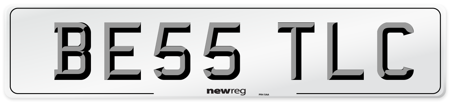 BE55 TLC Number Plate from New Reg
